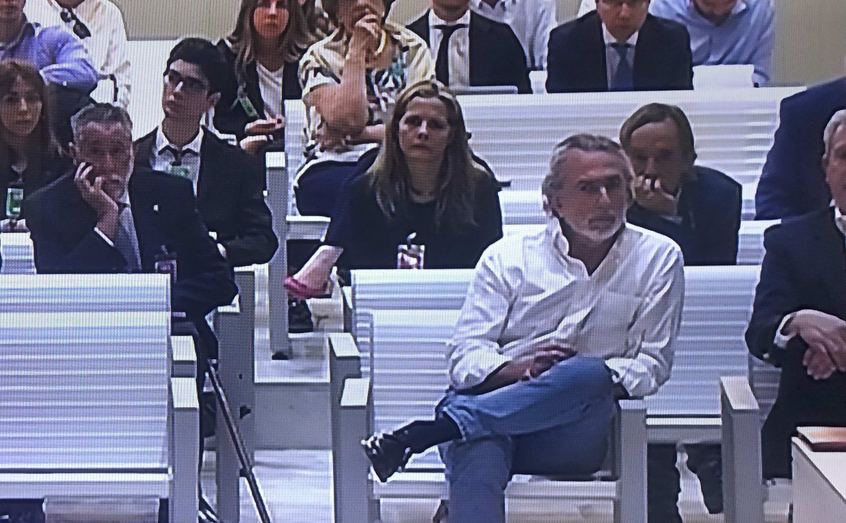 Un momento del juicio por la pieza jerezana de la Gürtel, con Correa en primer término. IMAGEN: TVE