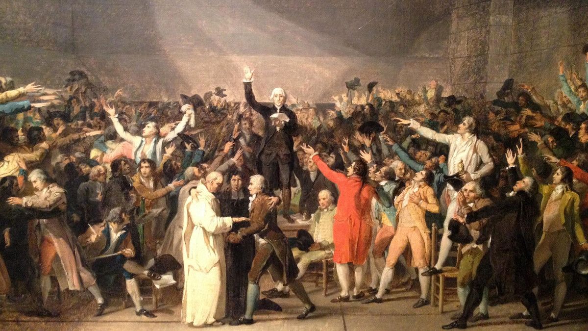 'El juramento del juego de la pelota', de Jacques Louis David.