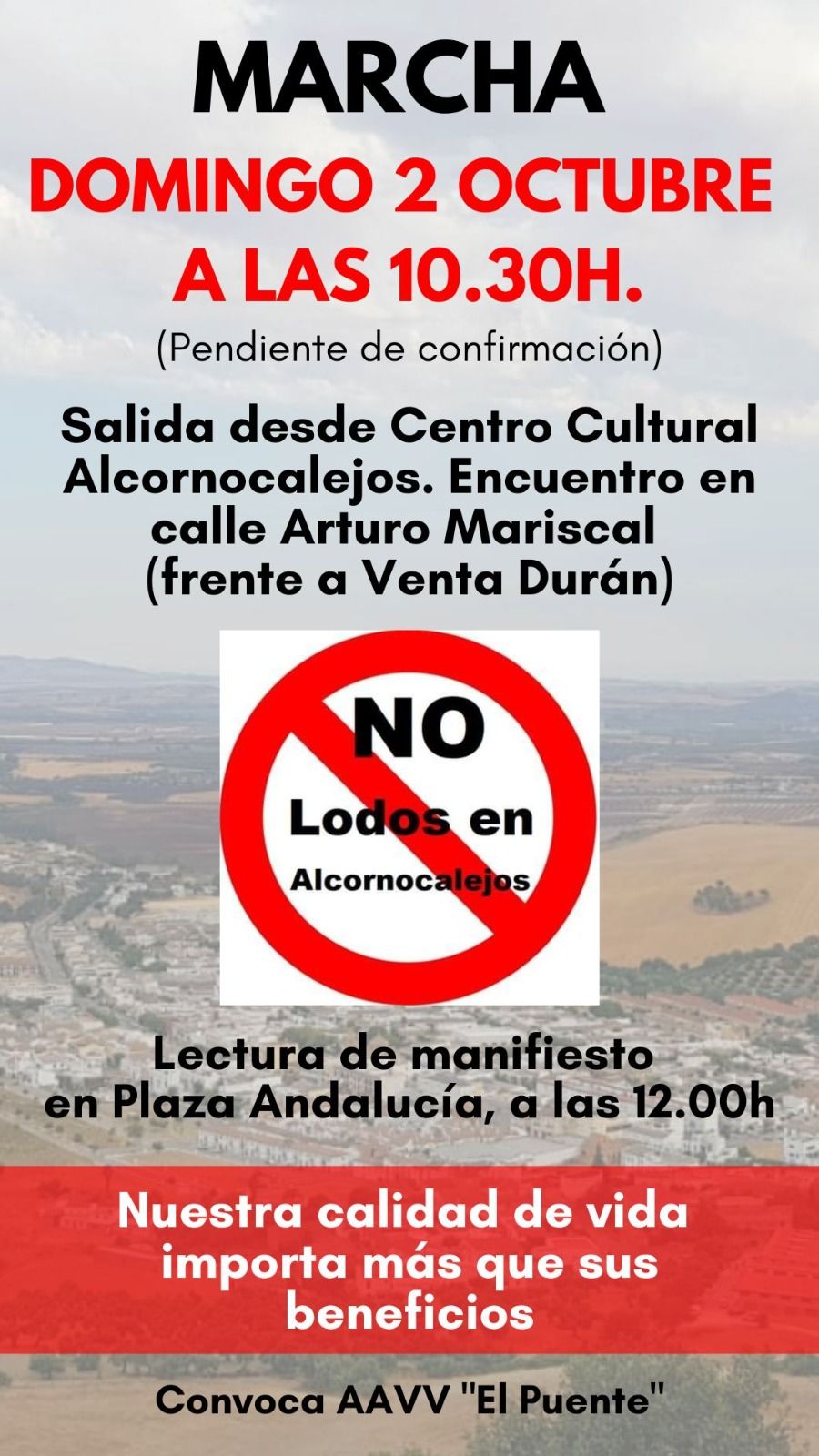 Cartel de la manifestación.