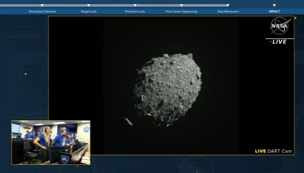 Imagen de la aproximación del asteroide.