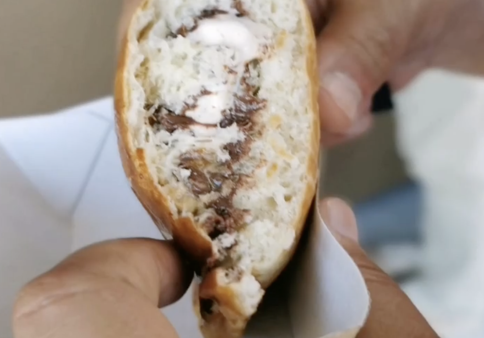 Dorayaki creado por la heladería Mozarela en el paseo de La Barrosa en Chiclana.