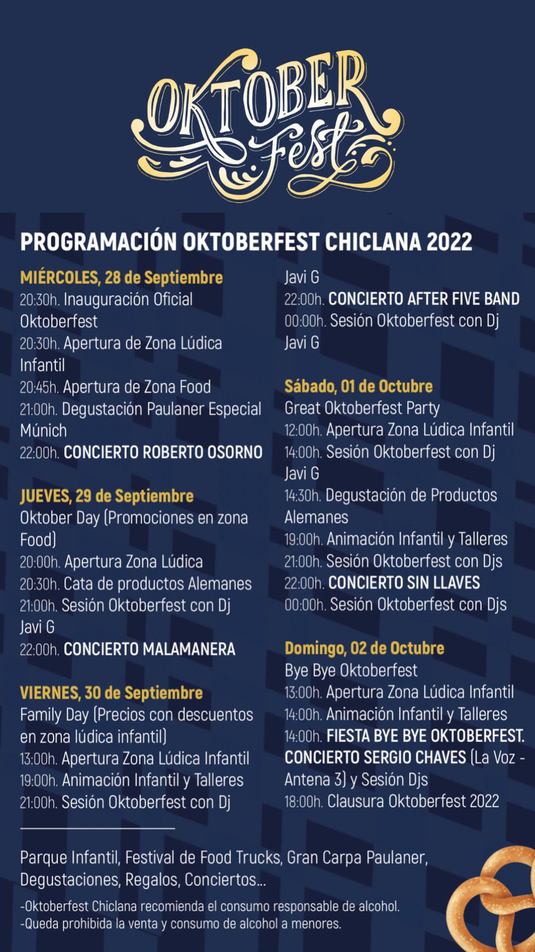 Cartel del Oktoberfest 2022 en Chiclana.