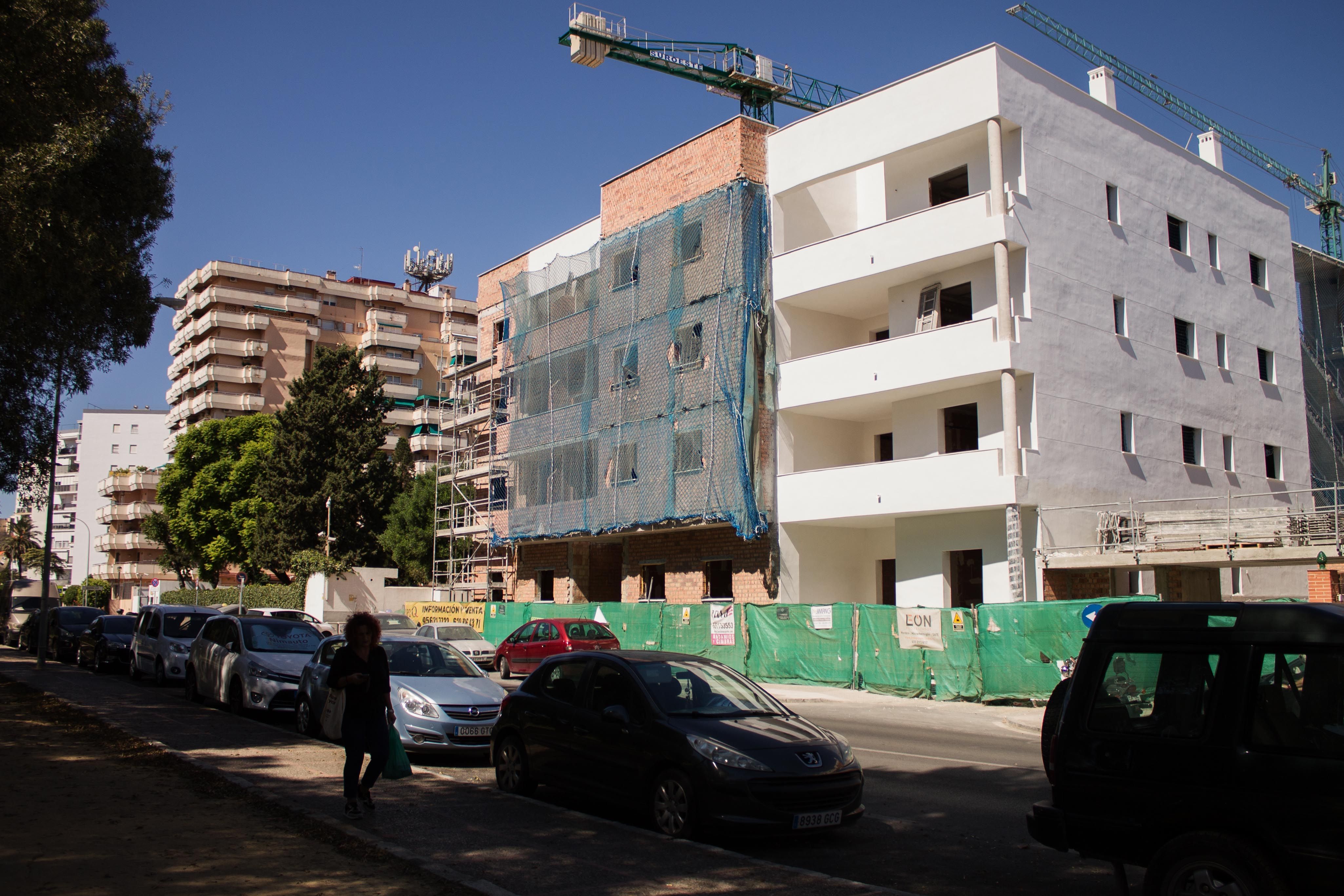 Construcción de viviendas en Jerez, en una imagen reciente.