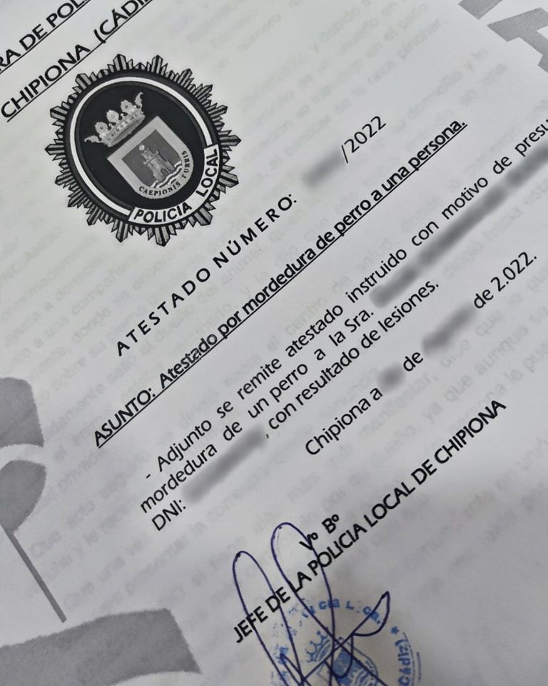 Citación recibida por el vecino en Chipiona.