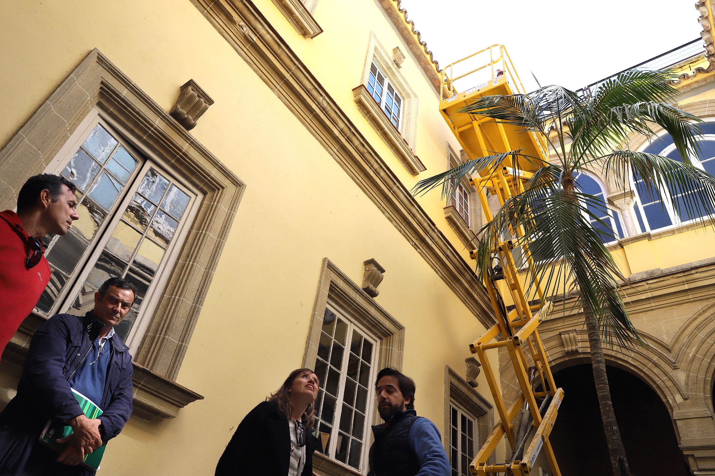 Álvarez, en una visita al Miguel de Cervantes.