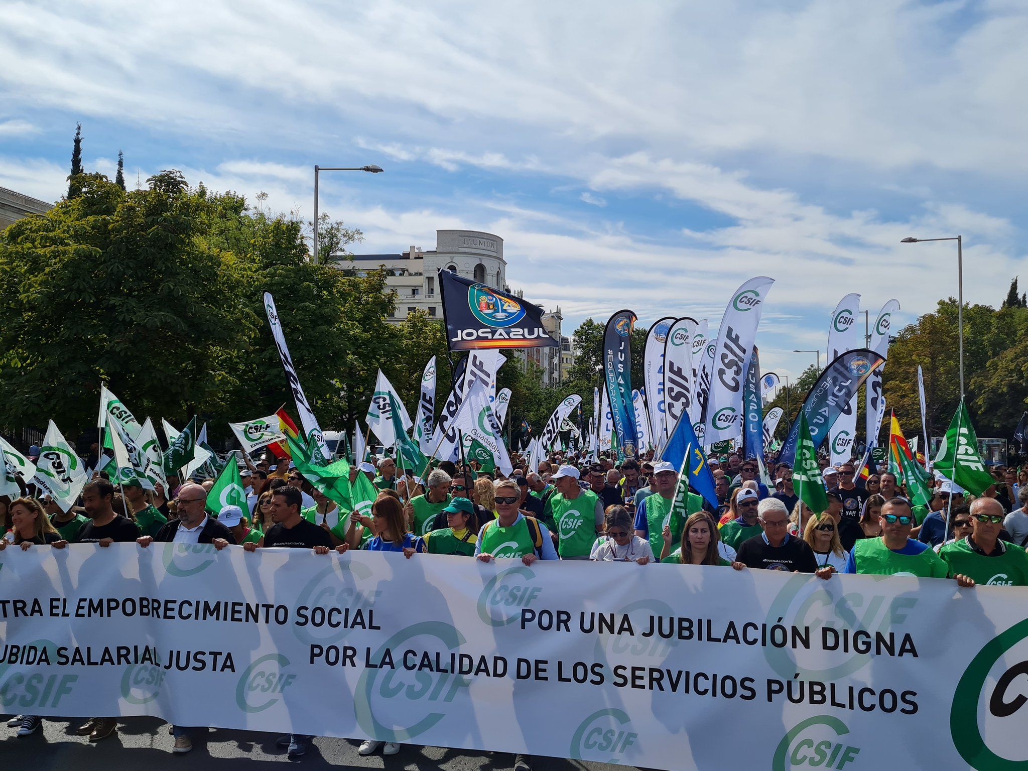 Manifestación del pasado fin de semana en defensa de los funcionarios públicos.