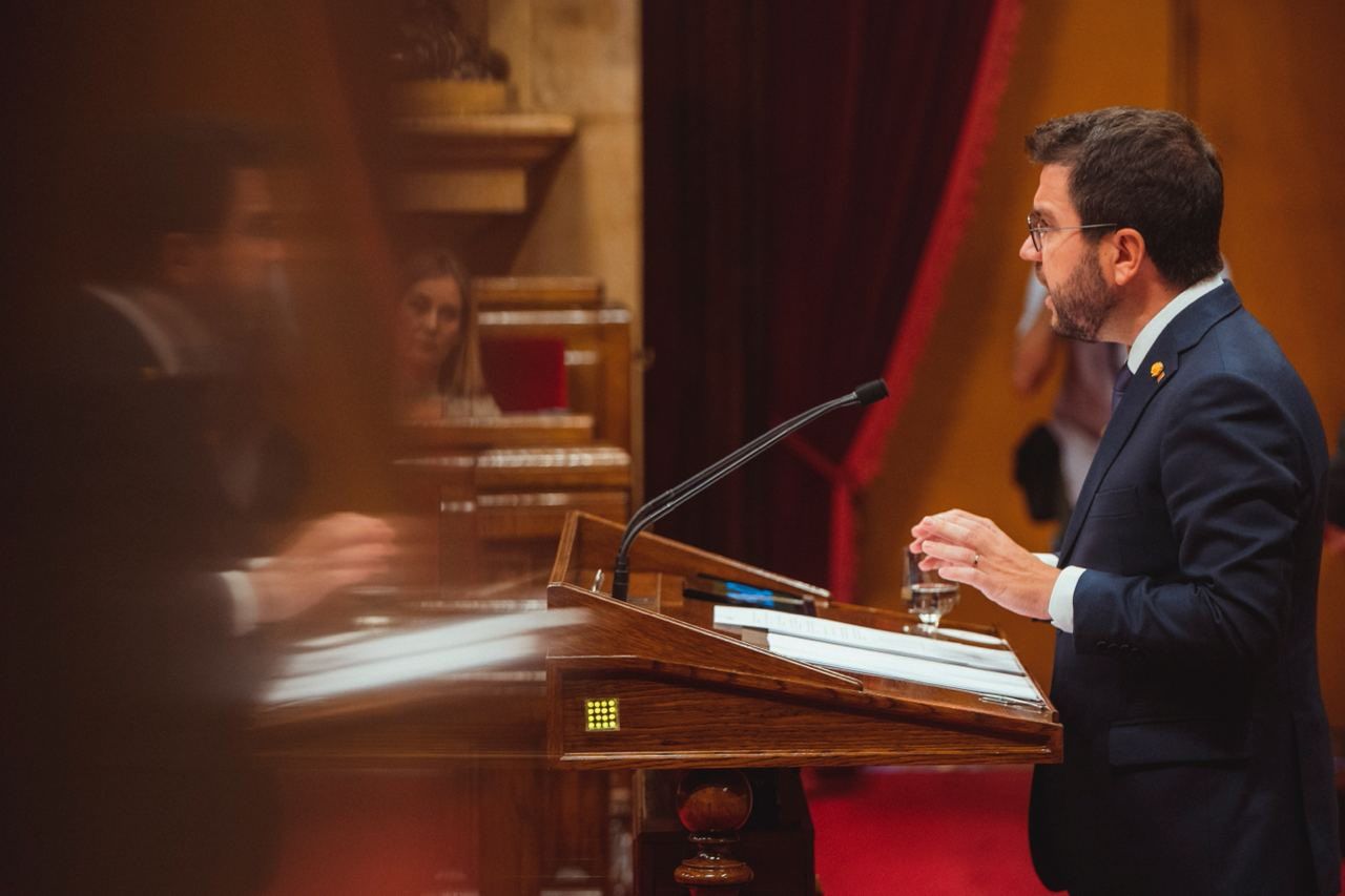 Pere Aragonès, en una imagen reciente en el Parlamento de Cataluña.