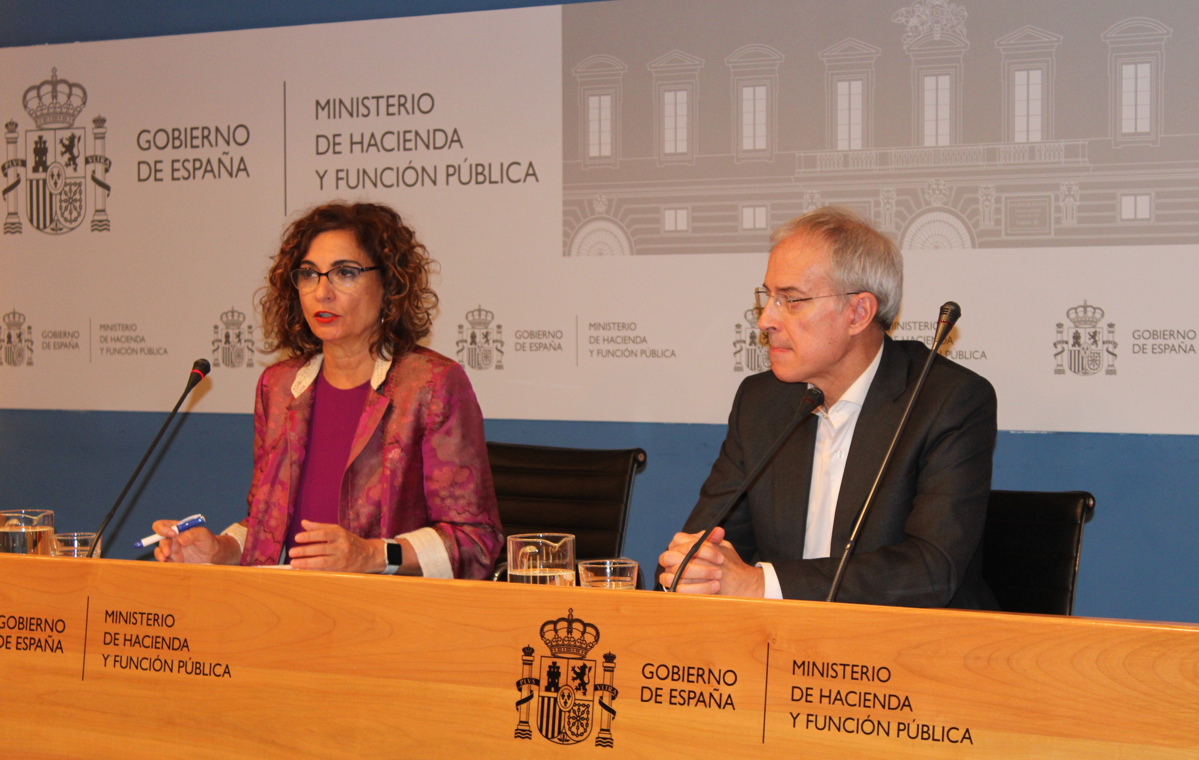 La ministra María Jesús Montero presenta, este martes, el paquete de medidas fiscales del Gobierno de Pedro Sánchez.