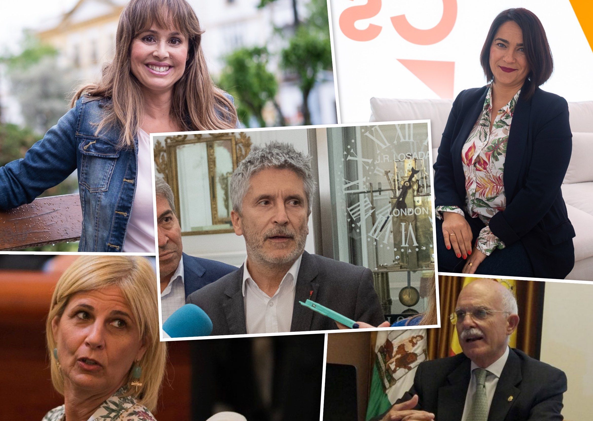 Eva Bravo (PSOE), María del Carmen Martínez (Cs), María José García-Pelayo (PP), Fernando Grande Marlaska (PSOE) y Agustín Rosety (Vox).