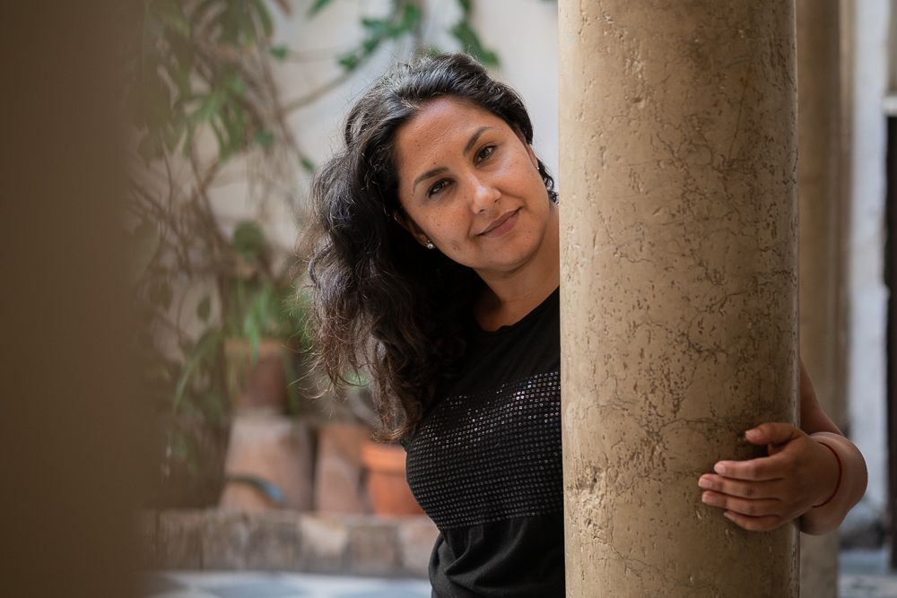 Felipa del Moreno, tras una entrevista, en días pasados.