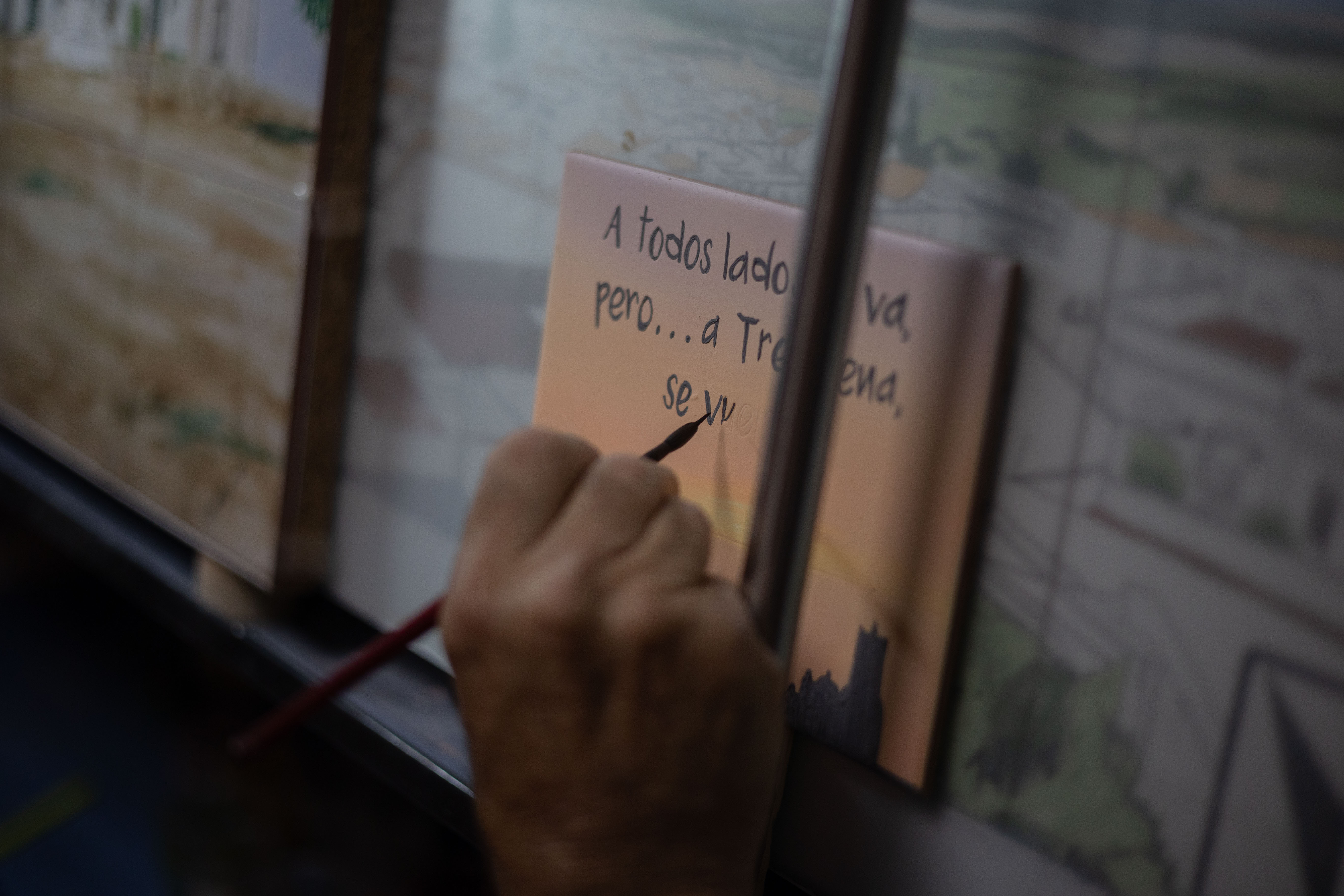 Detalle de las pinceladas de Gaspar.