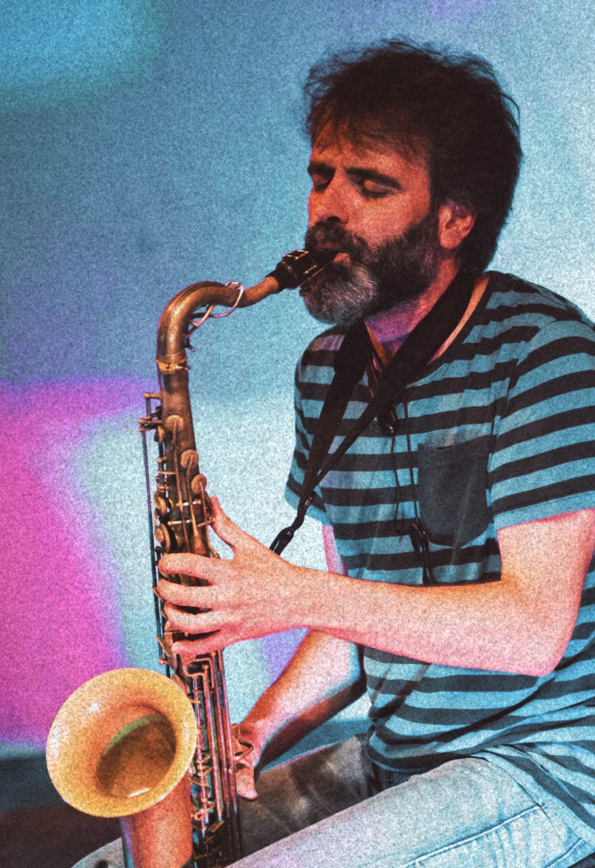 Albert Cirera, saxofonista del dúo.