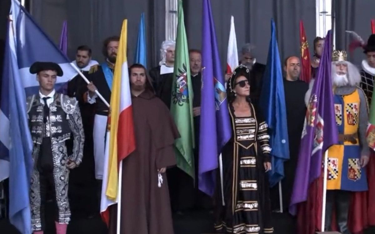 Acto de Vox en el Mad Cool de Madrid con personajes históricos.