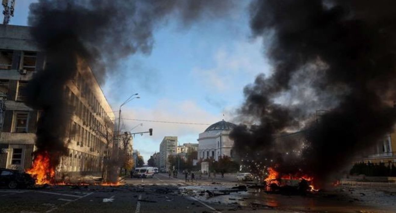 Una de las imágenes del brutal ataque de las tropas de Putin a ciudades ucranianas.