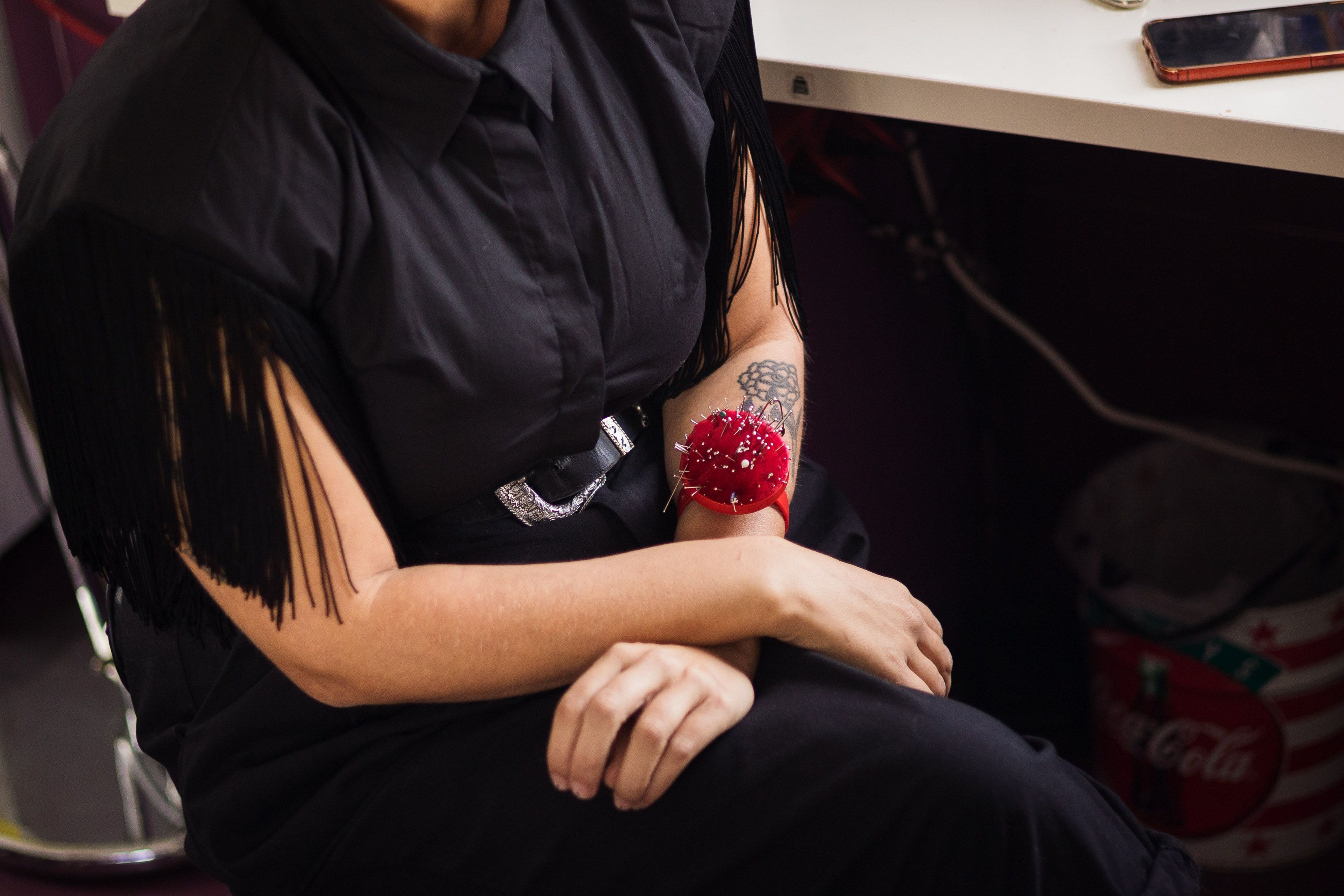 Detalle del alfiletero de Paloma.