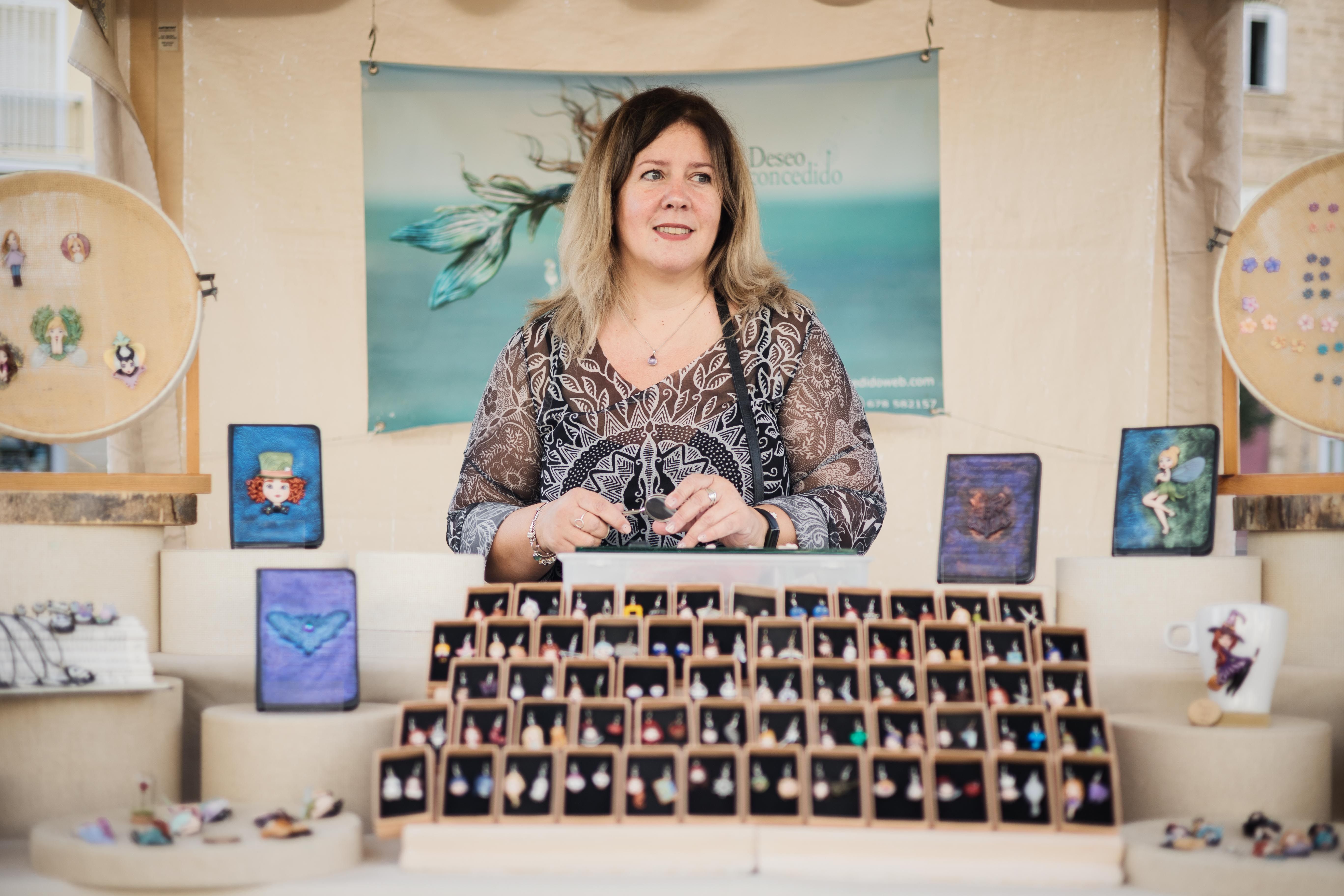 Adriana durante la entrevista.