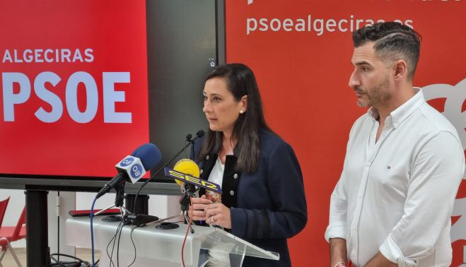 Los concejales socialistas Rocío Arrabal y Fran Fernández. PSOE