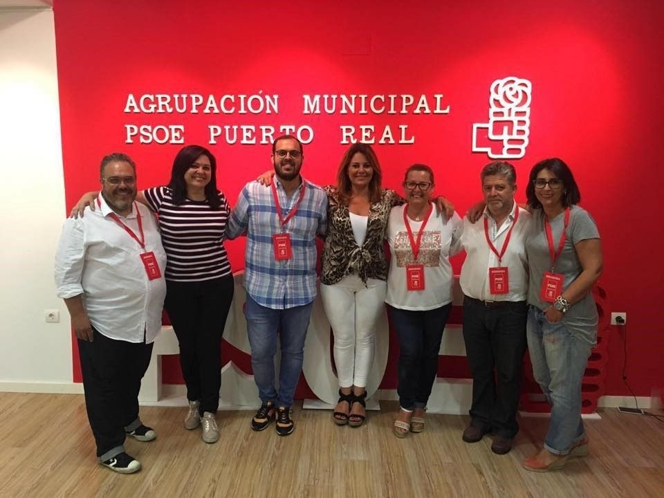 Los ediles del PSOE en Puerto Real.