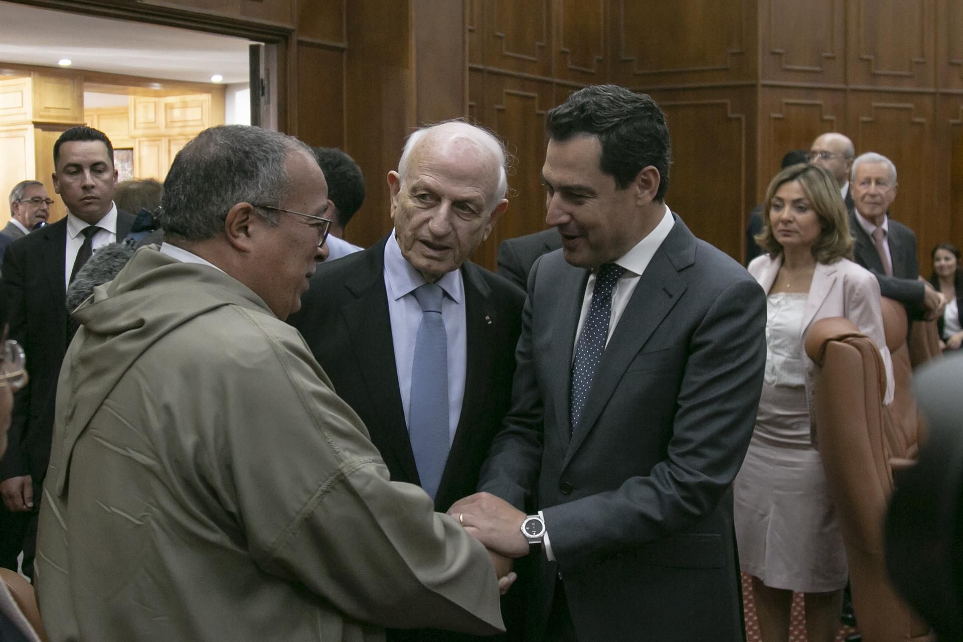 Juanma Moreno en EL Patronato de la Fundación Tres Culturas en Rabat. FOTO: MARÍA JOSÉ LÓPEZ. EUROPA PRESS.