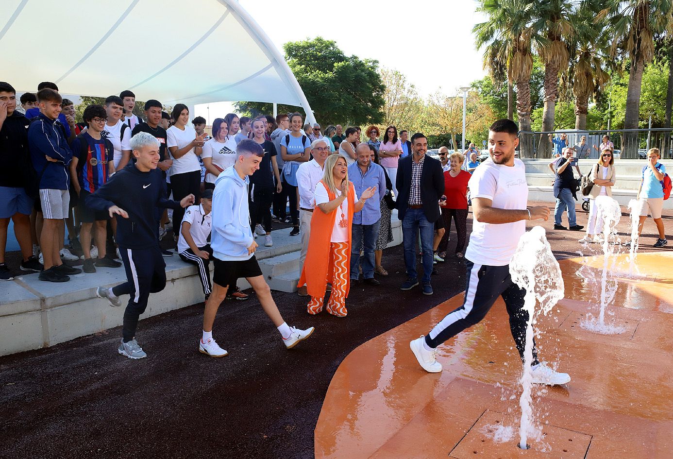 El 'corazón' de La Granja: un auditorio, chorros de agua y llamamientos "a cuidarlo".