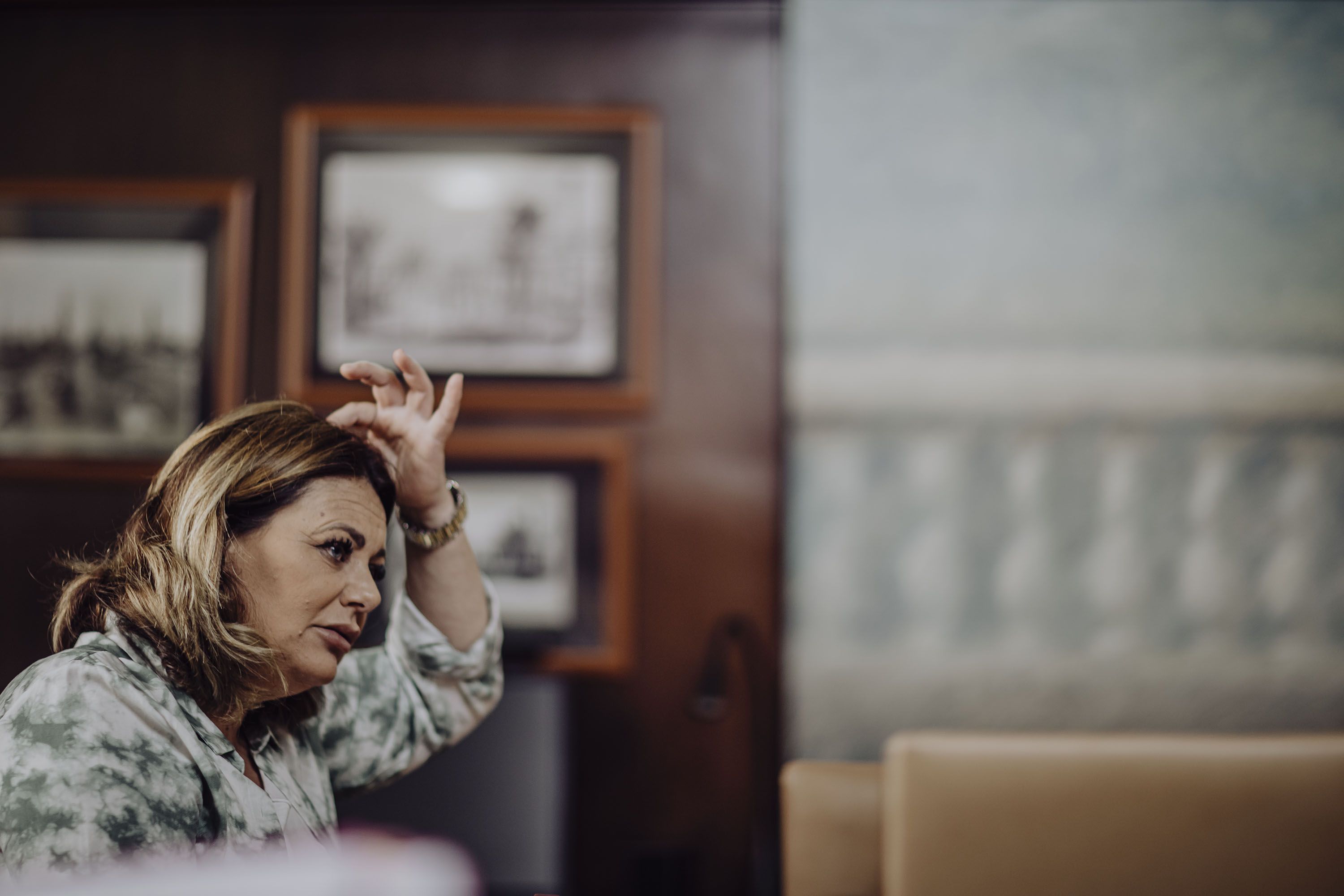 Elena Amaya, alcaldesa de Puerto Real, durante una entrevista.