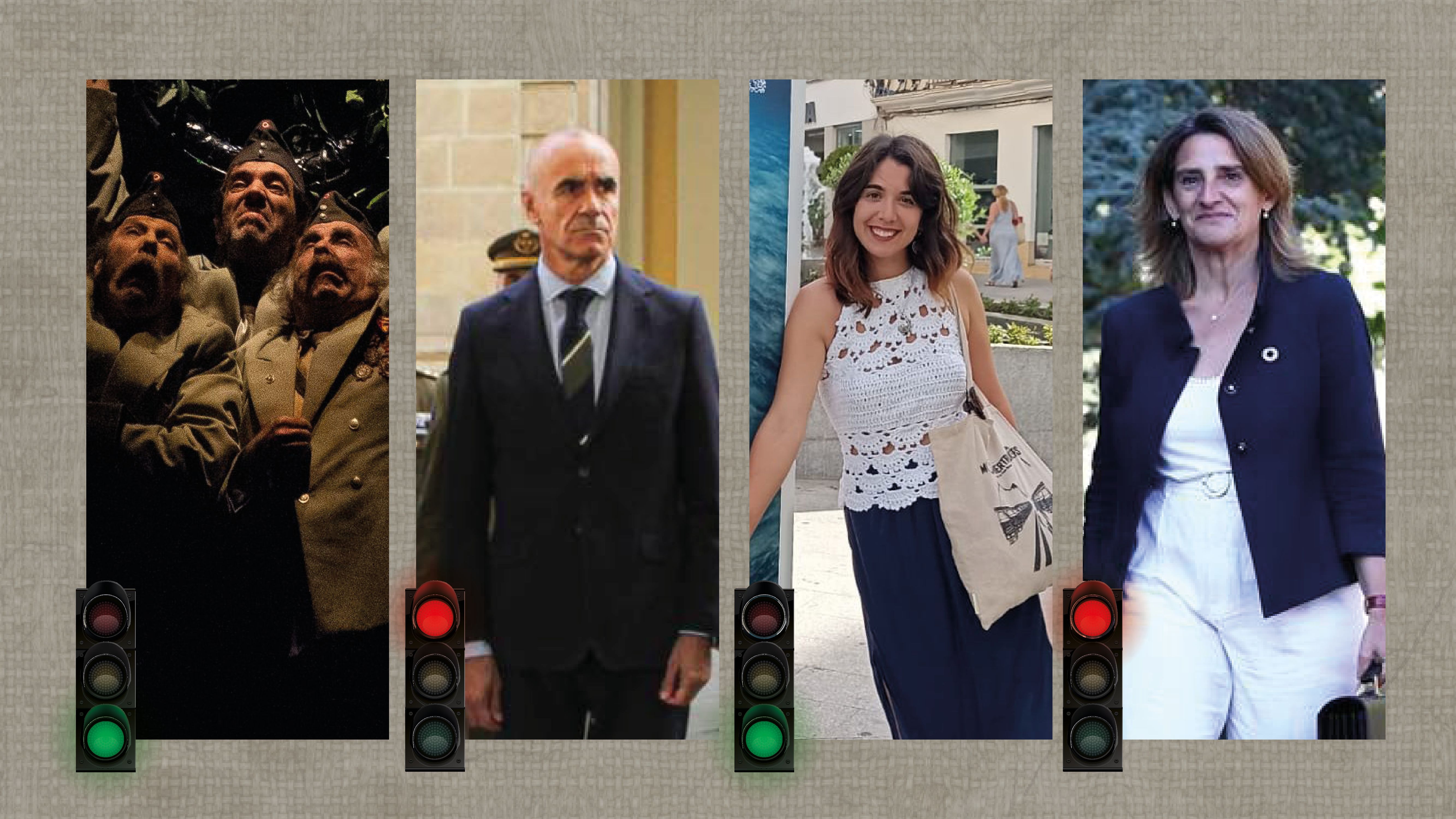 Las voces y afonías de esta semana. De izquierda a derecha: La Zaranda, Antonio Muñoz, Paula Romero y Teresa Ribera.