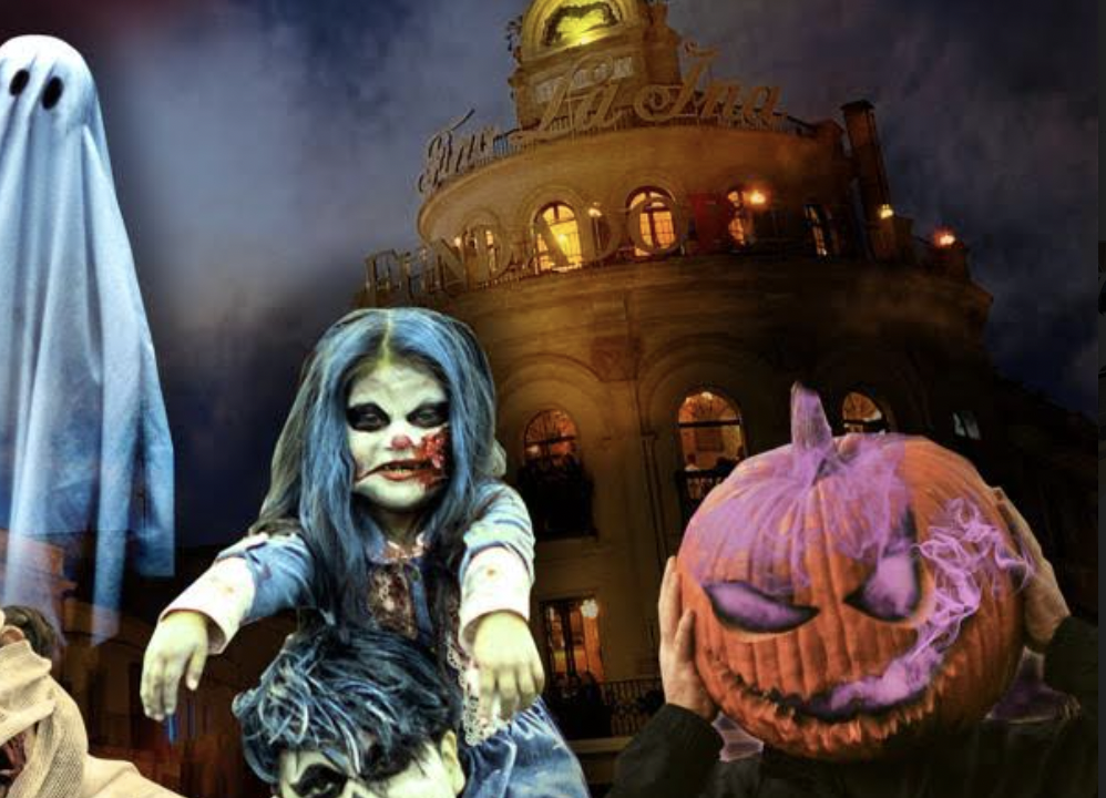 Detalle del cartel de la fiesta de Halloween en Jerez.