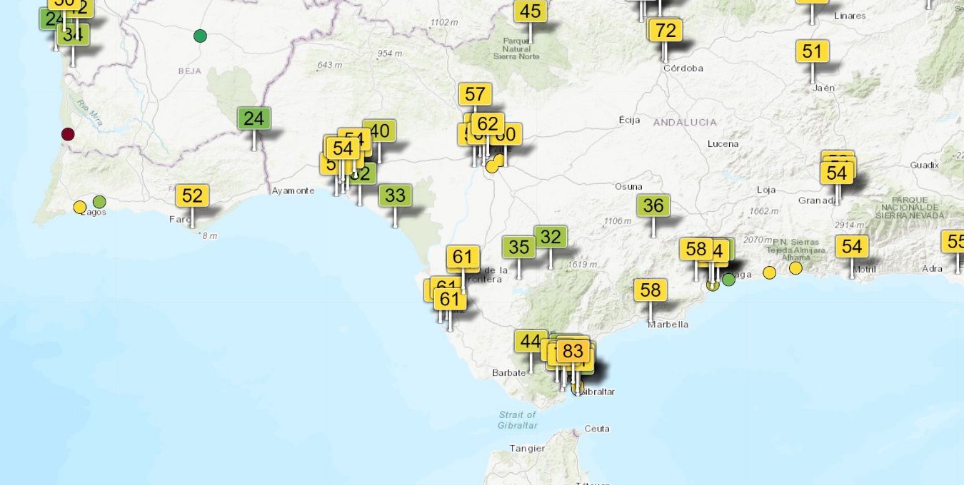 La web The World Air Quality Project ofrece mediciones online