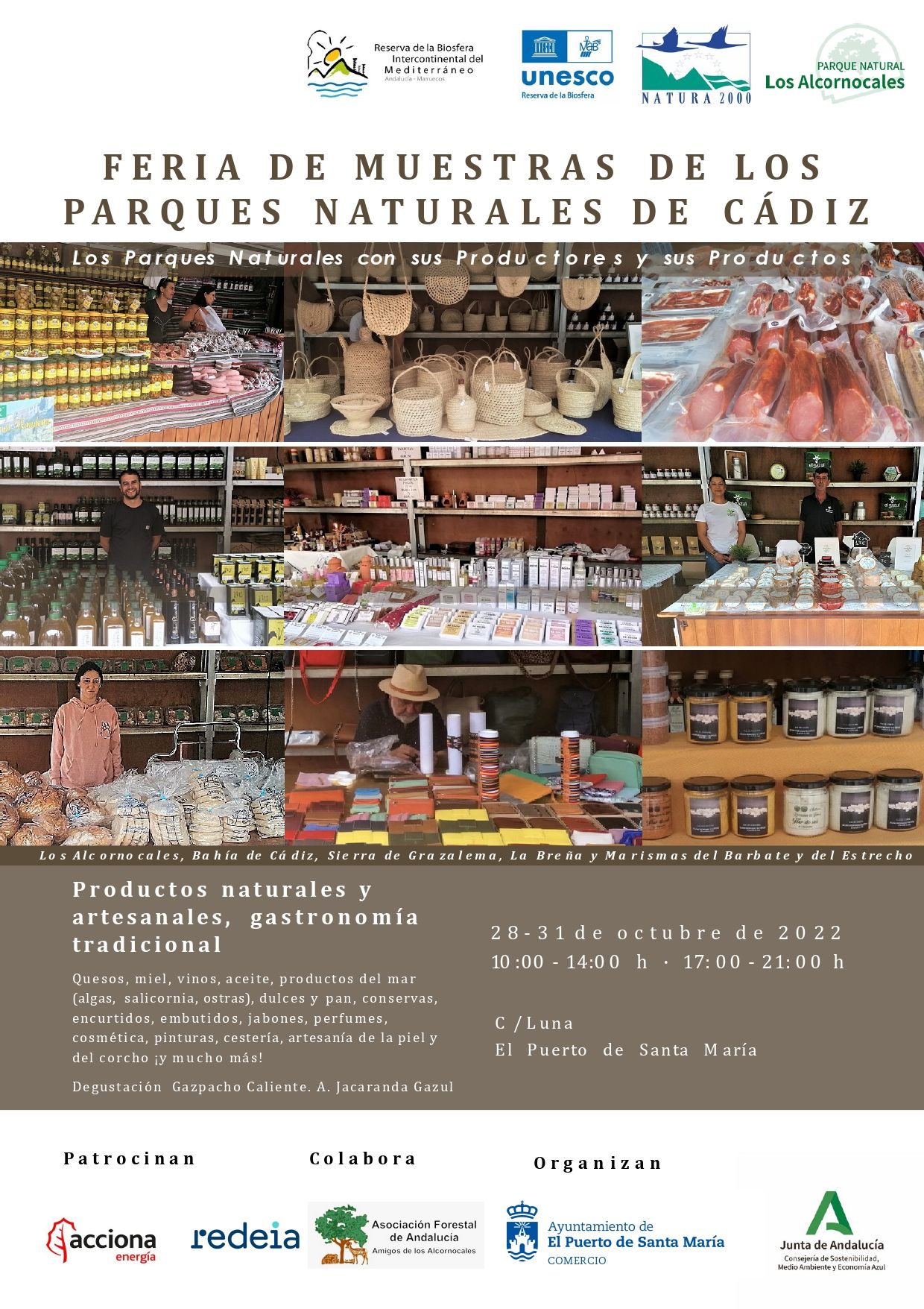 Cartel de la Feria de Muestras de los Parques Naturales de Cádiz en El Puerto.