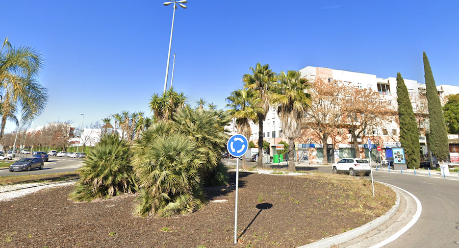 Vía que se llamará avenida de Ucrania en Sevilla, en una imagen de Google Maps.