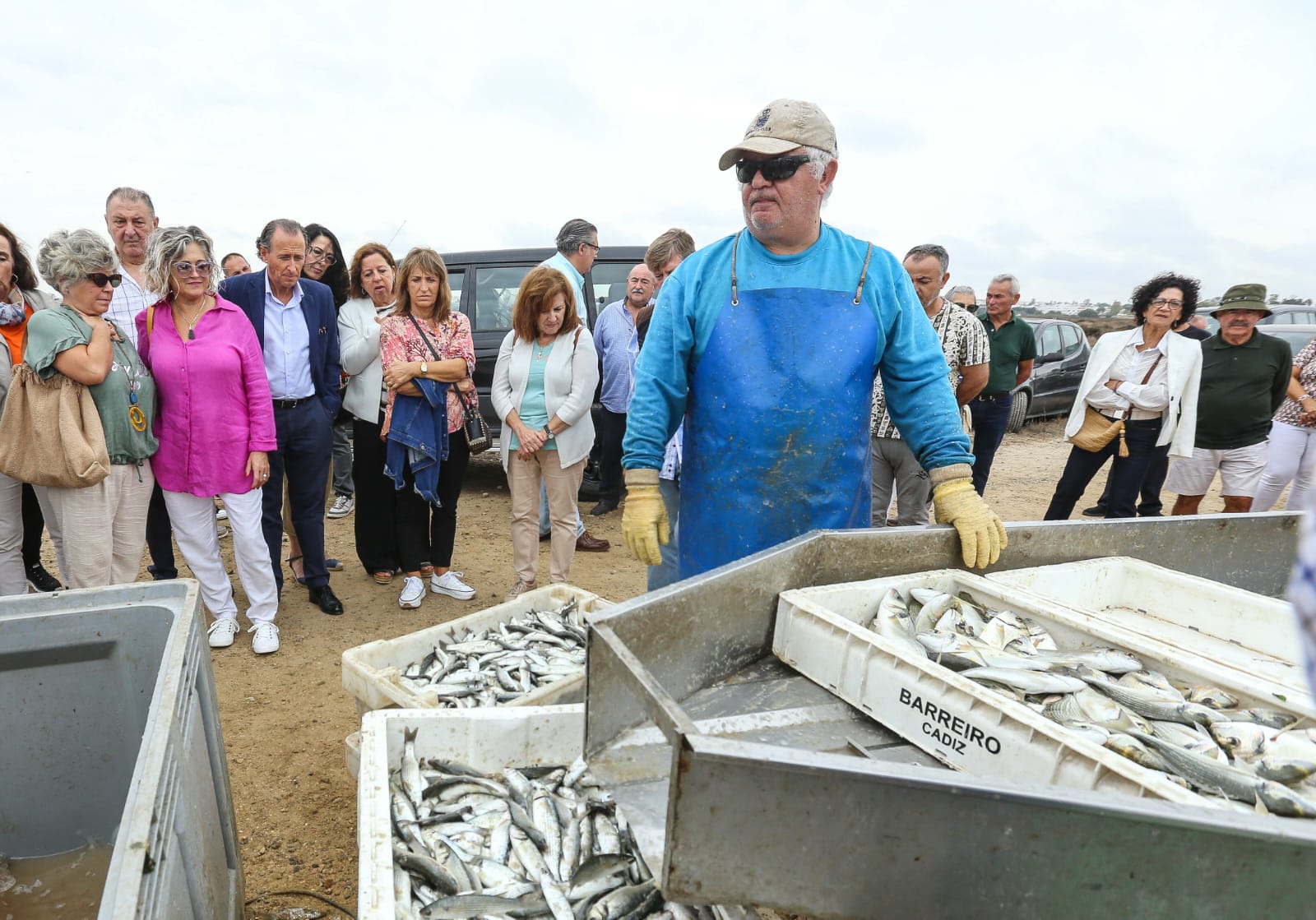 Despesque en los esteros de Manguita, en Chiclana.