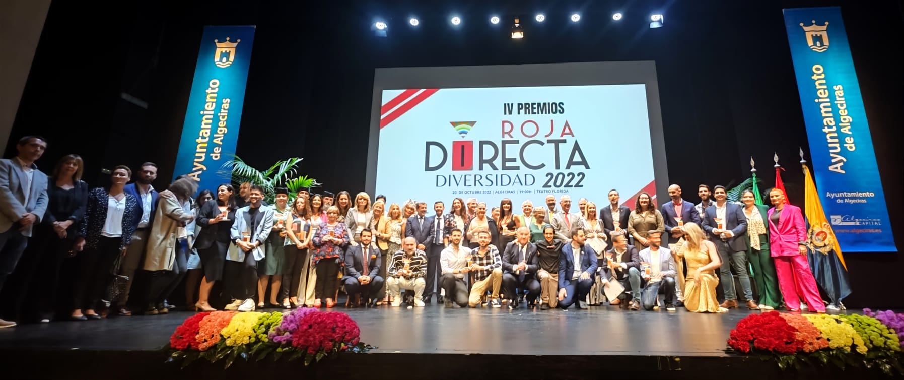 Un instante de la entrega de los premios Roja Directa. AYTO ALGECIRAS