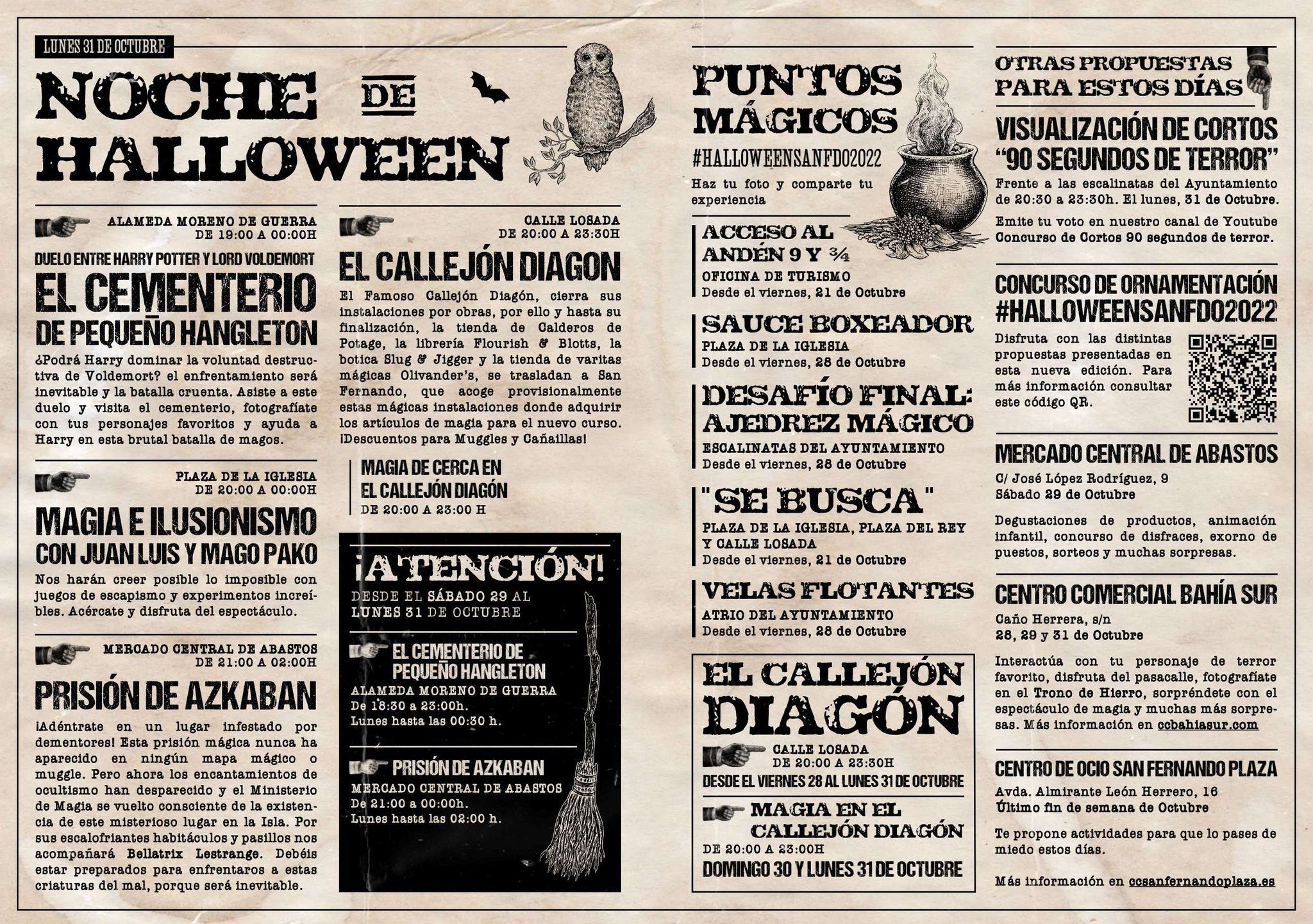 Programación de Halloween en San Fernando.