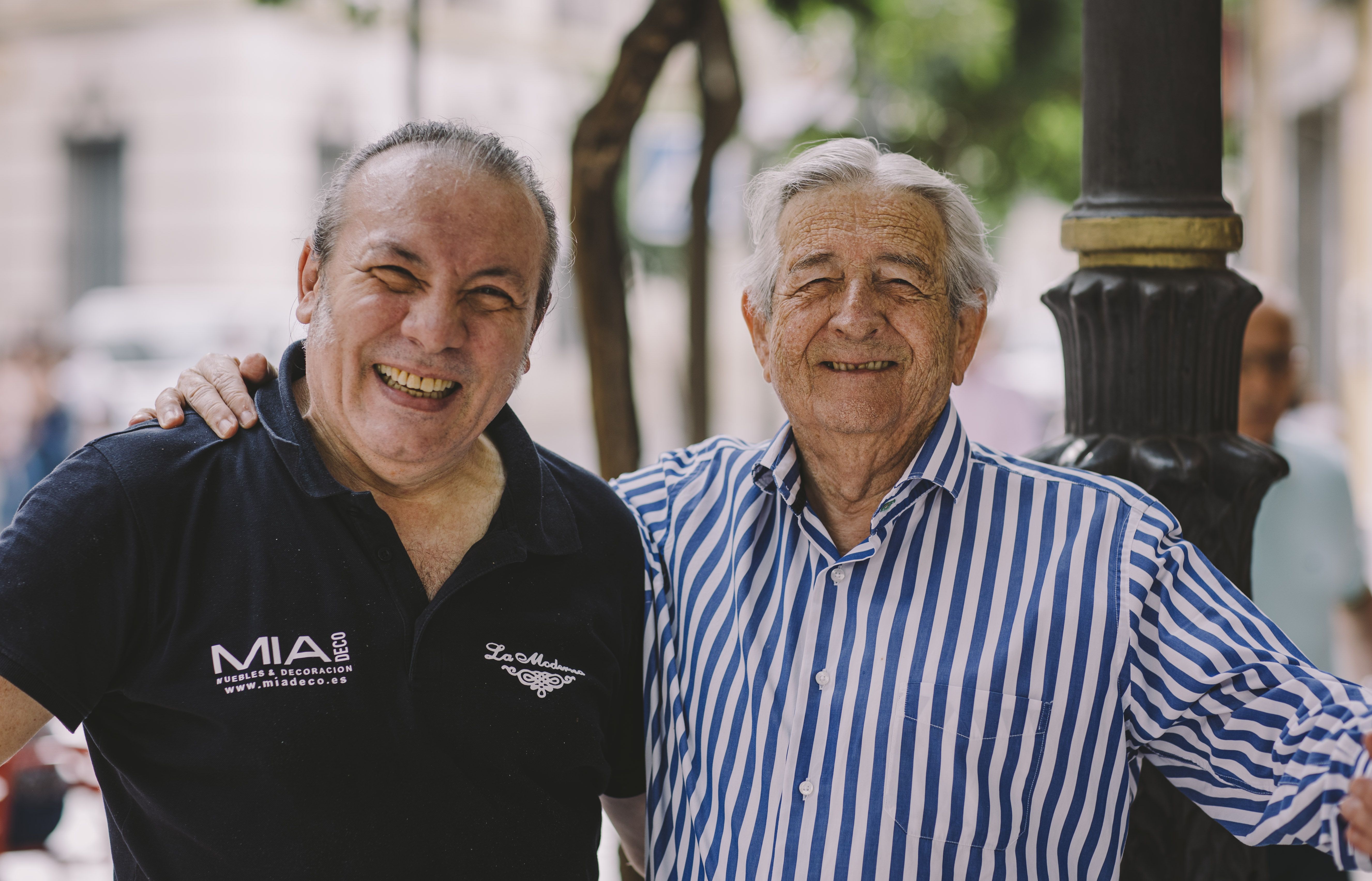 Dos generaciones, Alfonso, el de La Moderna, y Alfonso.     ESTEBAN