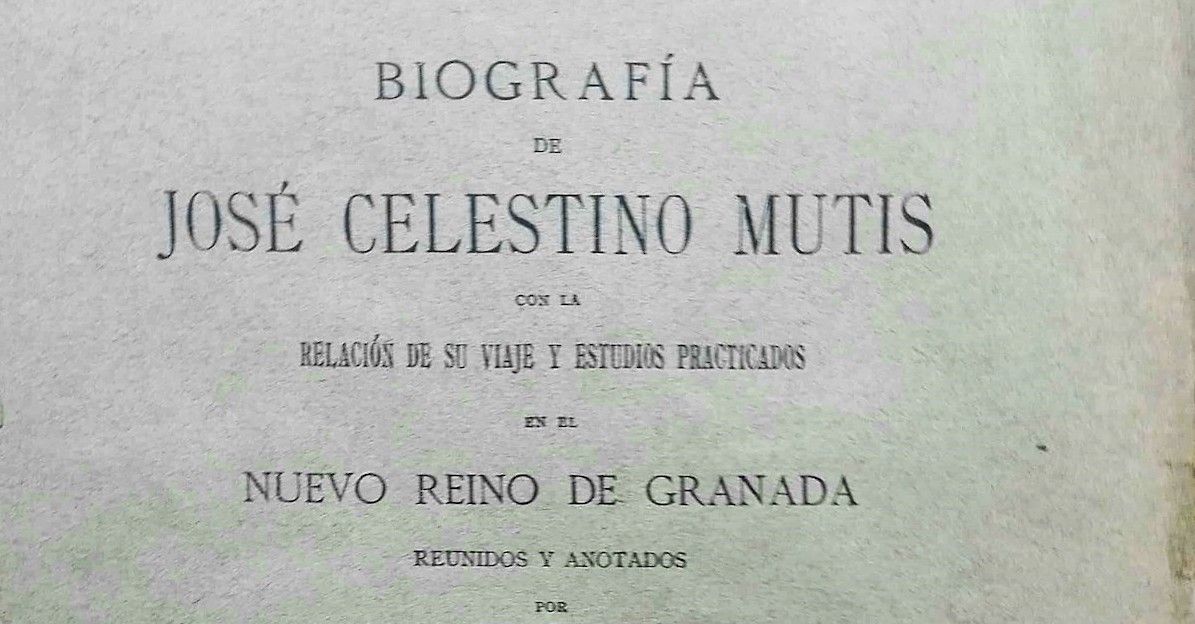 Biografía de José Celestino Mutis que alberga la Biblioteca Municipal de Jerez.