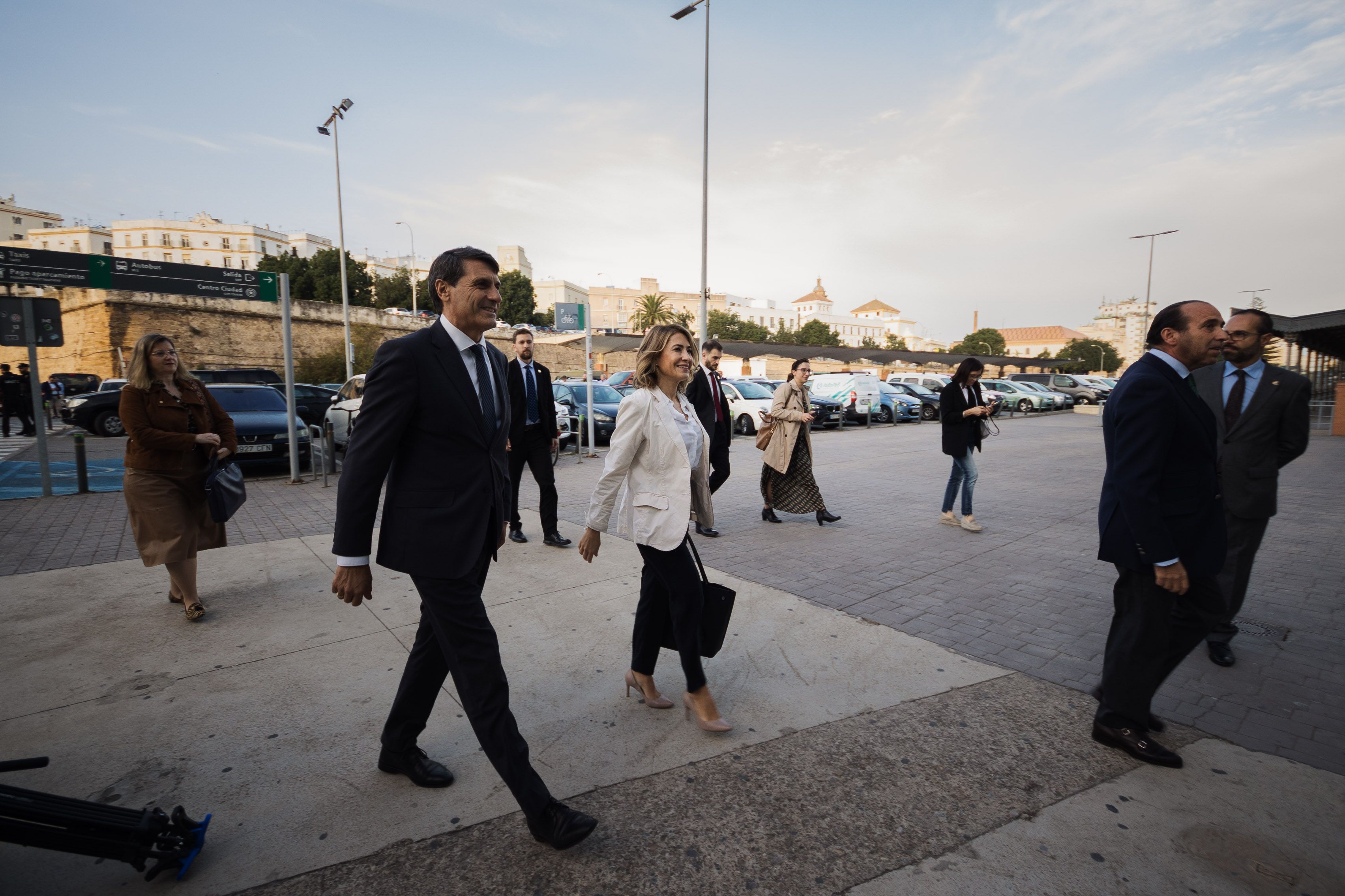 Llegada de la ministra a la estación