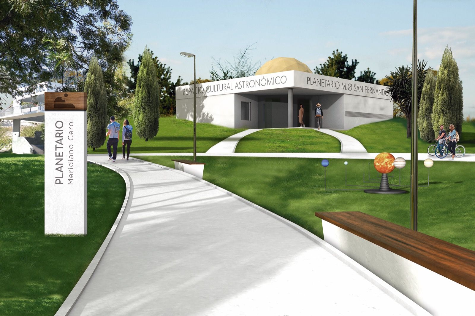 Recreación virtual del planetario, uno de los proyectos estratégicos que ha proyectado San Fernando.