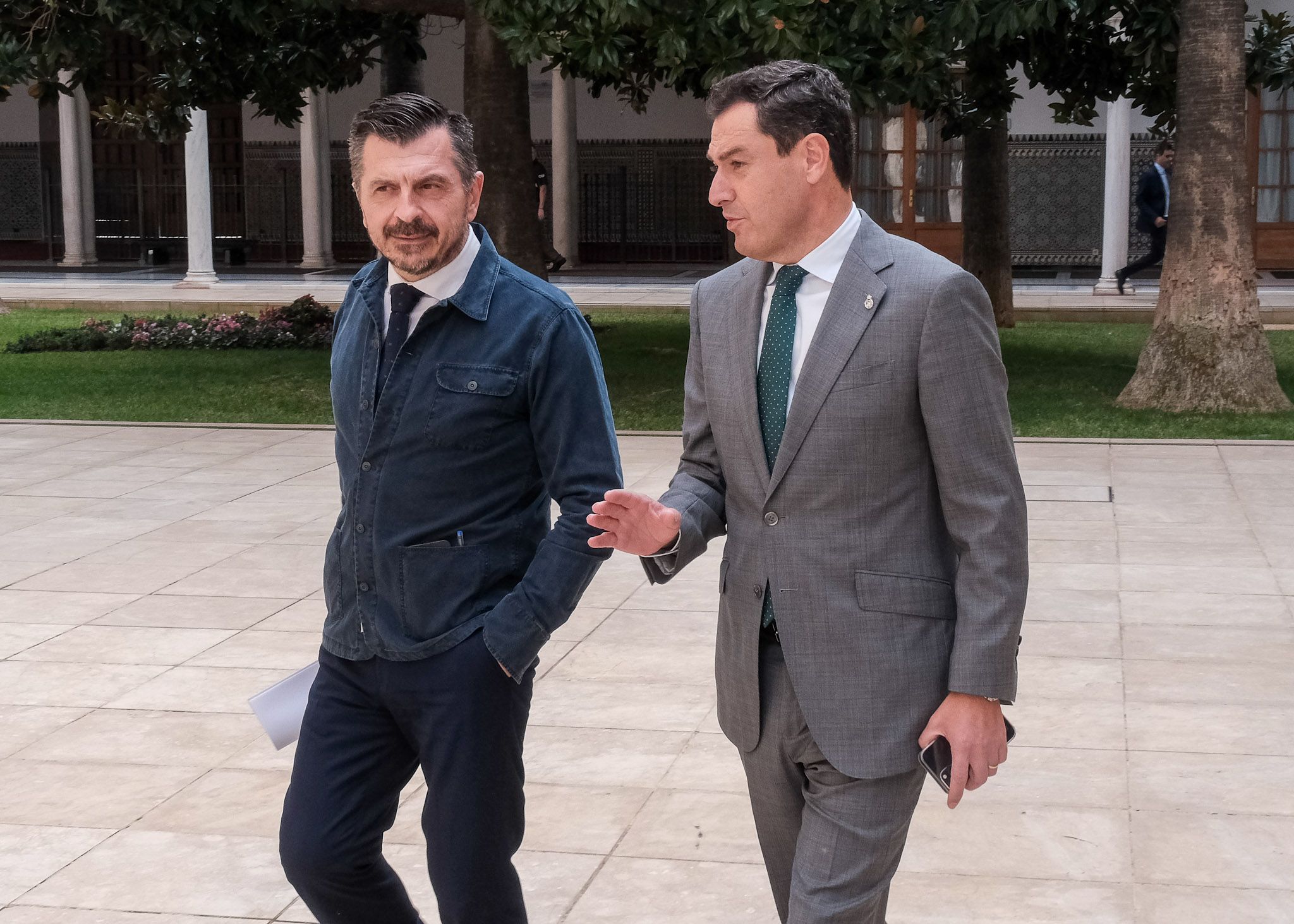 Moreno y Toni Martín esta semana en el Parlamento.