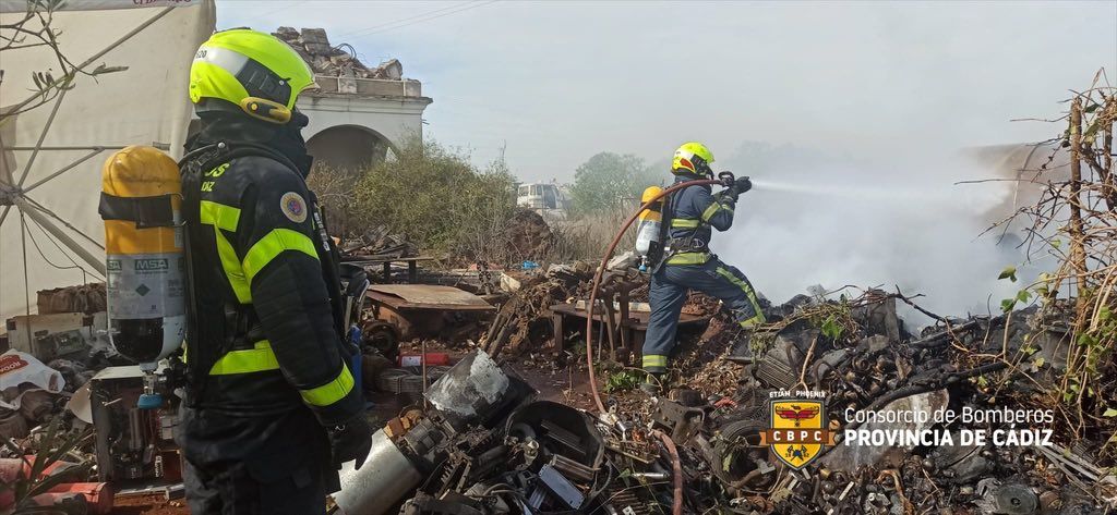 Una imagen del incendio en El Portal.