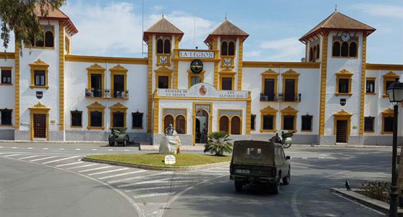La base de la legión de Viator (Almería), donde un legionario ha sido condenado por insultos y amenazas machistas a su ex.