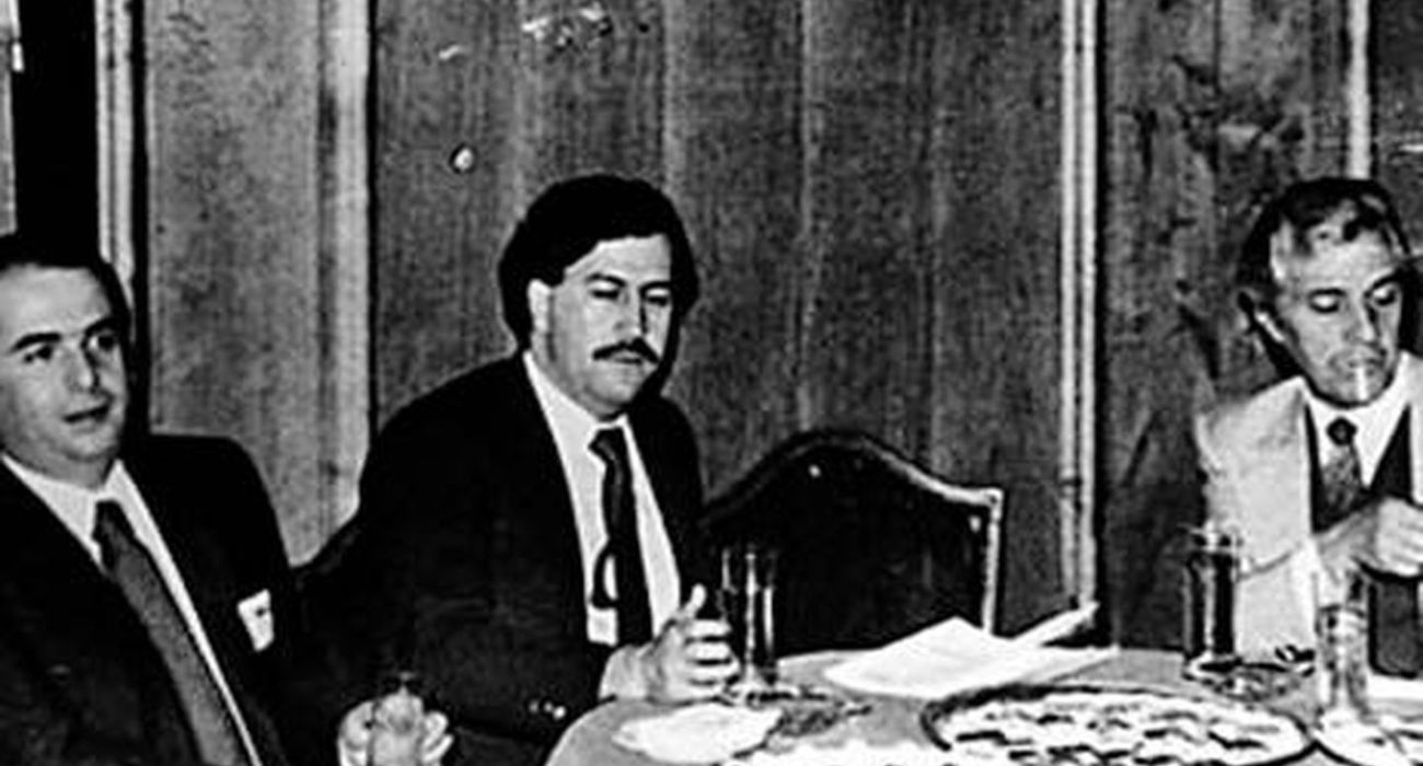 Pablo Escobar, en la cena que dio el PSOE para celebrar la victoria de Felipe González en 1982.