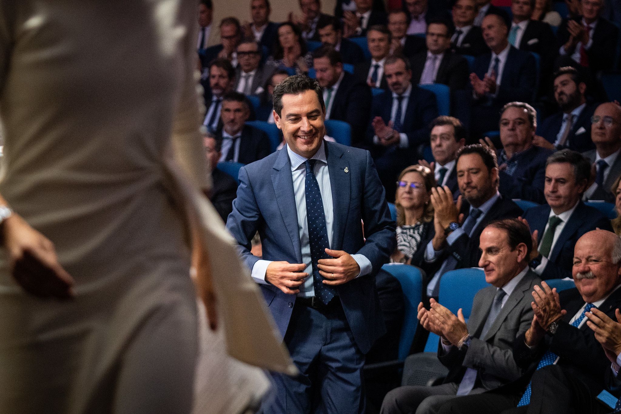 El presidente de la Junta de Andalucía, Moreno Bonilla, en un acto reciente.