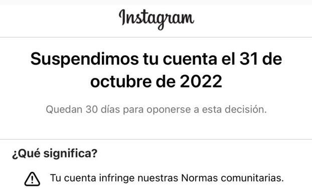 No es un susto de Halloween: Instagram se cae y comienza a desactivar cuentas sin previo aviso