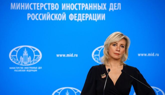 La portavoz del Ministerio de Asuntos Exteriores ruso, María Zajárova. EMBAJADA RUSIA