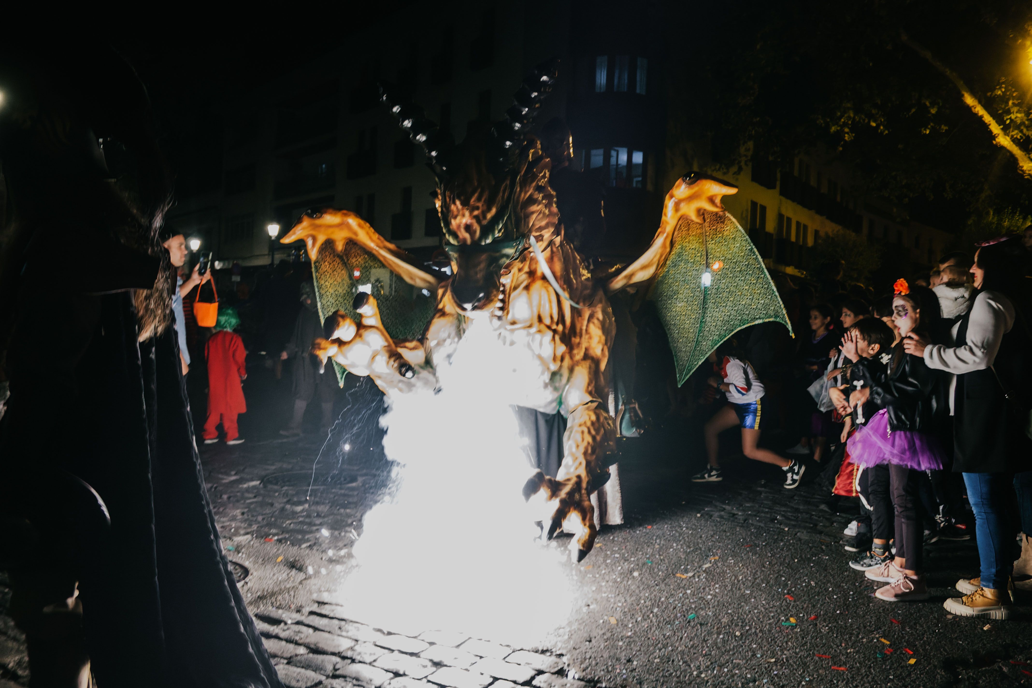 Una de las imágenes que dejó la cabalgata de Halloween del año pasado.