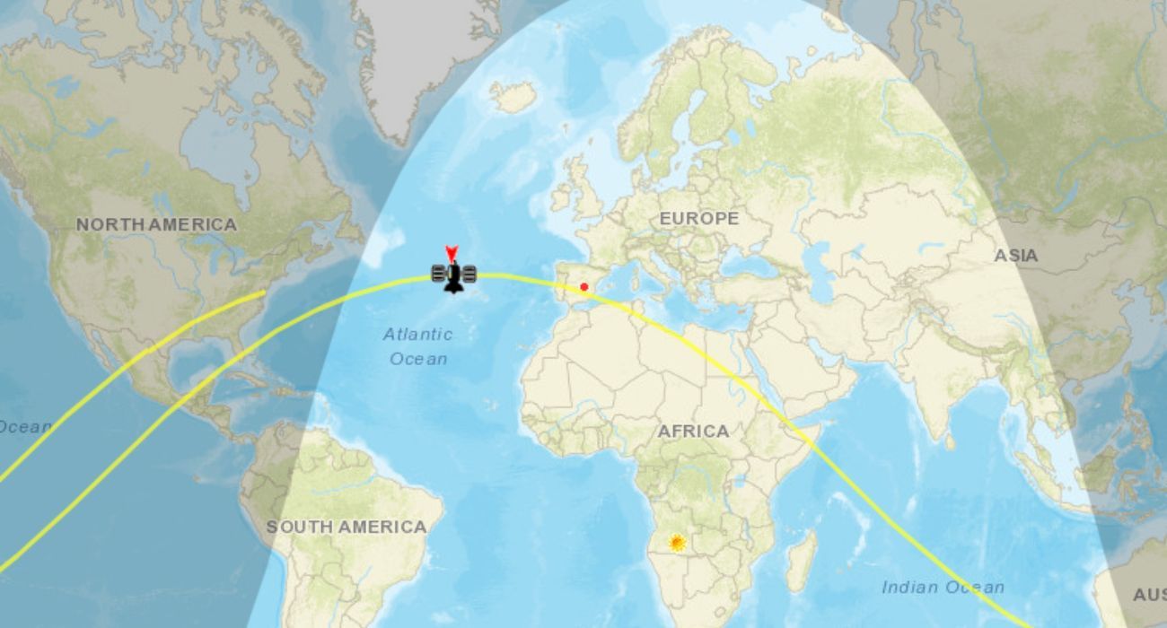 La trayectoria del cohete chino.