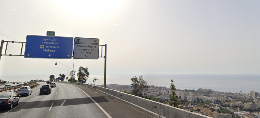 Entrada a Benalmádena, en una imagen de Google Maps. Los terremotos han sido de 3,3 grados y 2,7 grados en Málaga y Almería.