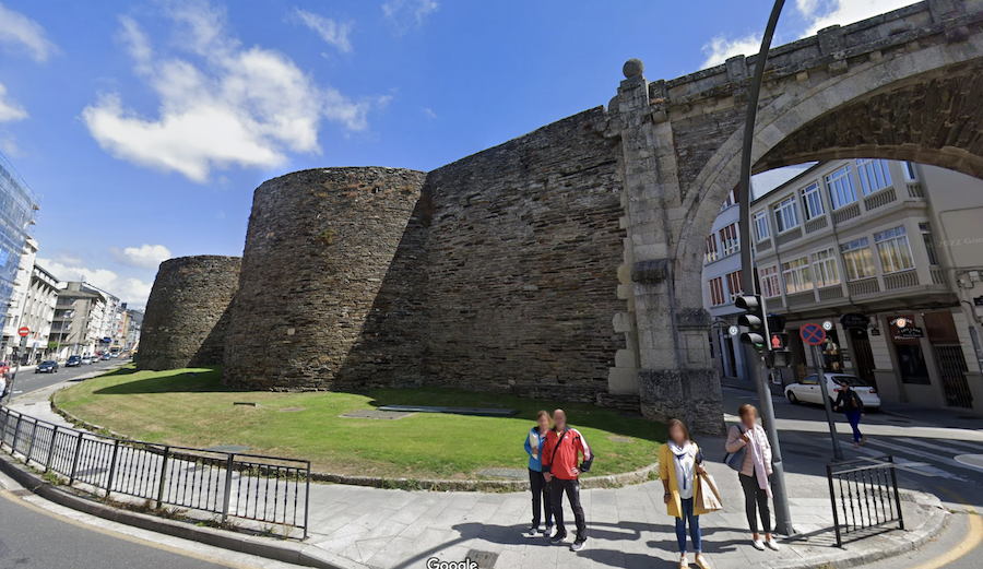 Ronda da Muralla, la vía de Lugo donde está la pensión a la que robaron el televisor.