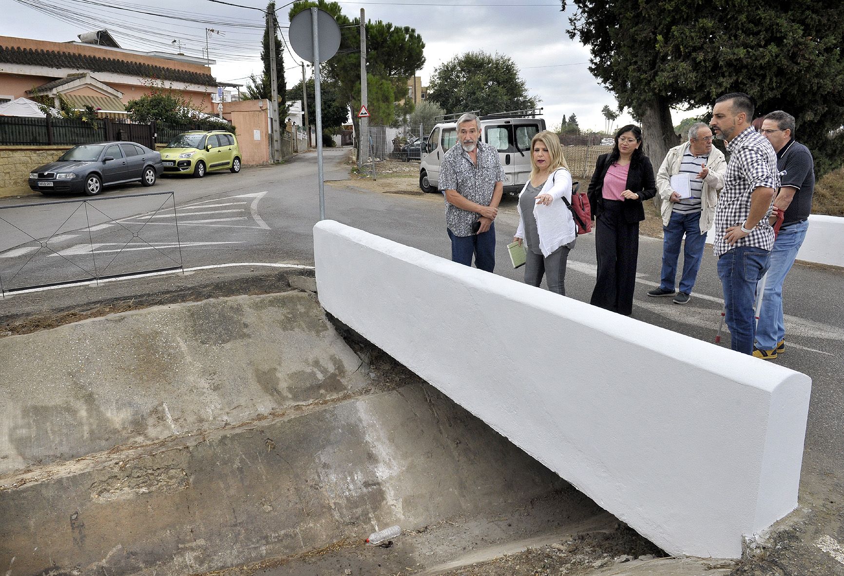 La alcaldesa Mamen Sánchez, de vista en La Teja.