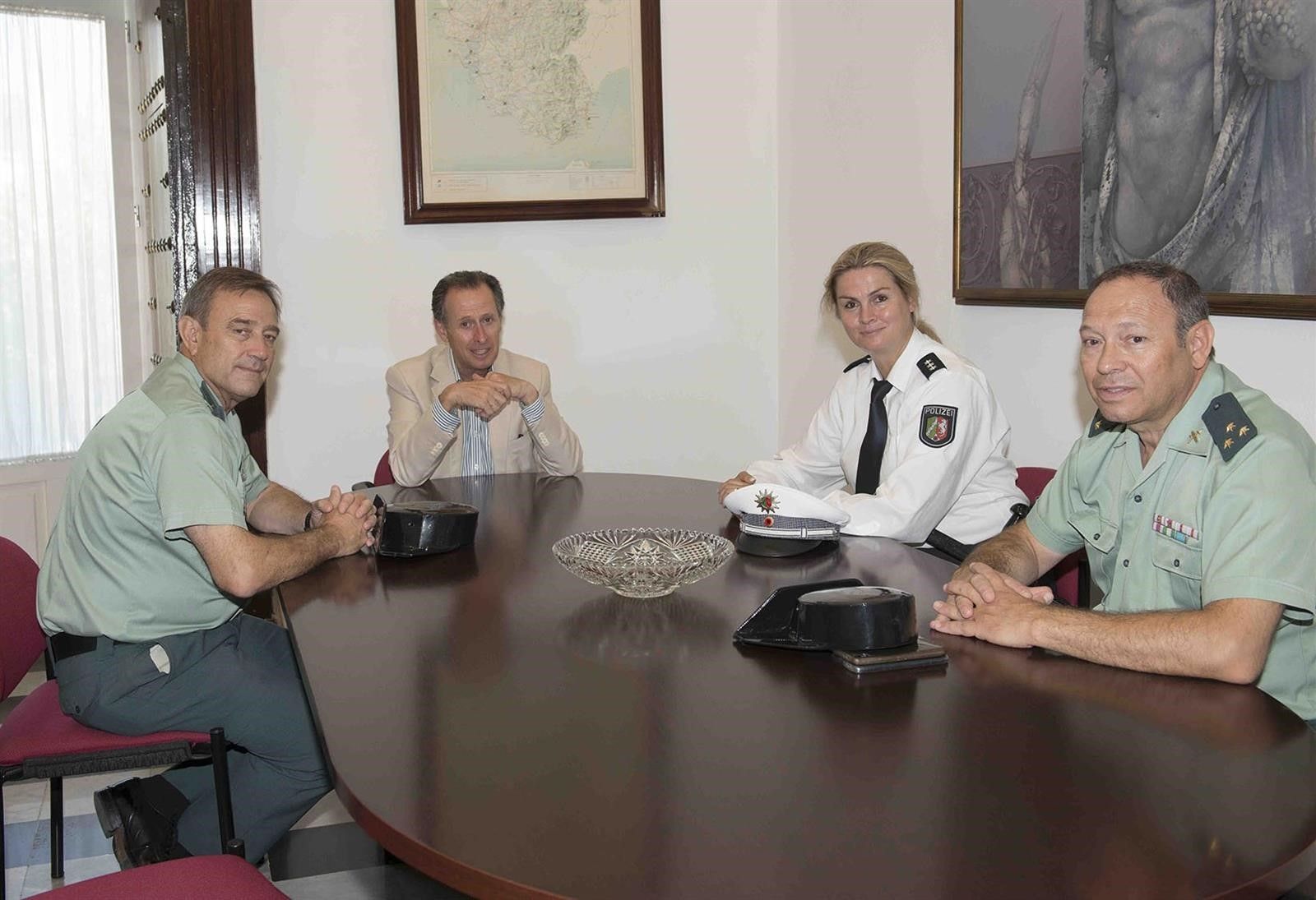 La policía alemana, reunida con Diputación. La policía alemana, reunida con Diputación.